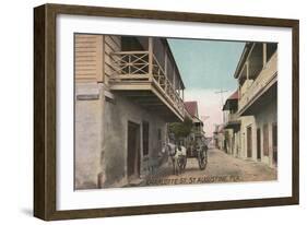 St. Augustine, Florida - View of Charlotte St.-Lantern Press-Framed Art Print