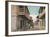 St. Augustine, Florida - View of Charlotte St.-Lantern Press-Framed Art Print