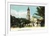 St. Augustine, Florida - View of the Cathedral from the Plaza-Lantern Press-Framed Art Print