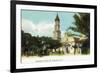 St. Augustine, Florida - View of the Cathedral from the Plaza-Lantern Press-Framed Art Print