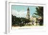 St. Augustine, Florida - View of the Cathedral from the Plaza-Lantern Press-Framed Art Print