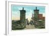 St. Augustine, Florida - View of the City Gates-Lantern Press-Framed Art Print