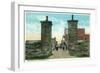 St. Augustine, Florida - View of the City Gates-Lantern Press-Framed Art Print