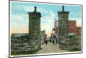 St. Augustine, Florida - View of the City Gates-Lantern Press-Mounted Art Print