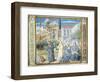 St. Augustine Giving Rule to Monks and Talking to Child Jesus About Holy Trinity-Benozzo Gozzoli-Framed Giclee Print