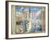St. Augustine Giving Rule to Monks and Talking to Child Jesus About Holy Trinity-Benozzo Gozzoli-Framed Giclee Print