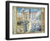 St. Augustine Giving Rule to Monks and Talking to Child Jesus About Holy Trinity-Benozzo Gozzoli-Framed Giclee Print