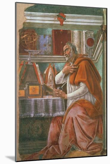 St.Augustine in His Cell, circa 1480-Sandro Botticelli-Mounted Giclee Print