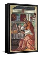 St Augustine in His Cell-Sandro Botticelli-Framed Stretched Canvas