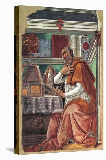 St Augustine in His Cell-Sandro Botticelli-Stretched Canvas