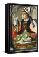 St Augustine of Hippo, 1460-Joos van Gent-Framed Stretched Canvas