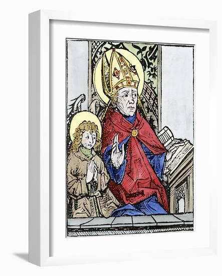 St Augustine of Hippo (350-43), 1493-null-Framed Giclee Print