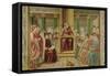 St. Augustine Reading Rhetoric and Philosophy at the School of Rome-Benozzo Gozzoli-Framed Stretched Canvas