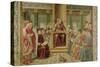 St. Augustine Reading Rhetoric and Philosophy at the School of Rome-Benozzo Gozzoli-Stretched Canvas
