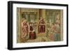 St. Augustine Reading Rhetoric and Philosophy at the School of Rome-Benozzo Gozzoli-Framed Giclee Print