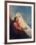 St Augustine with His Mother St Monica, 1855-Ary Scheffer-Framed Giclee Print