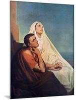 St Augustine with His Mother St Monica, 1855-Ary Scheffer-Mounted Giclee Print