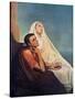 St Augustine with His Mother St Monica, 1855-Ary Scheffer-Stretched Canvas