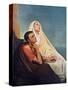 St Augustine with His Mother St Monica, 1855-Ary Scheffer-Stretched Canvas