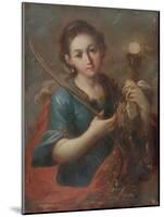 St. Barbara, C.1740 (Oil on Copper)-Miguel Cabrera-Mounted Giclee Print