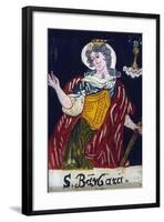 St Barbara, Christian Virgin Martyr, 19th Century-null-Framed Giclee Print