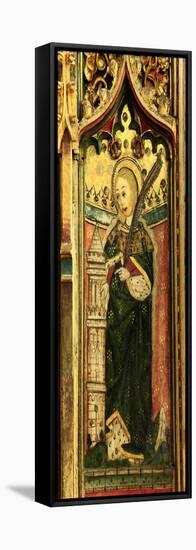 St. Barbara with Tower and Palm Branch-null-Framed Stretched Canvas