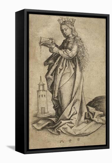 St. Barbara-Martin Schongauer-Framed Stretched Canvas