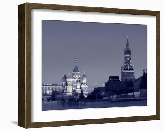 St. Basil's Cathedral and Kremlim, Red Square, Moscow, Russia-Jon Arnold-Framed Photographic Print