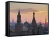 St. Basil's Cathedral and Kremlin, Moscow, Russia-Charles Bowman-Framed Stretched Canvas