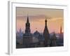 St. Basil's Cathedral and Kremlin, Moscow, Russia-Charles Bowman-Framed Photographic Print