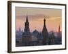 St. Basil's Cathedral and Kremlin, Moscow, Russia-Charles Bowman-Framed Photographic Print