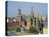 St. Basil's Cathedral and the Kremlin, Red Square, UNESCO World Heritage Site, Moscow, Russia-Simanor Eitan-Stretched Canvas