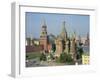 St. Basil's Cathedral and the Kremlin, Red Square, UNESCO World Heritage Site, Moscow, Russia-Simanor Eitan-Framed Photographic Print