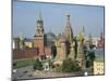 St. Basil's Cathedral and the Kremlin, Red Square, UNESCO World Heritage Site, Moscow, Russia-Simanor Eitan-Mounted Photographic Print