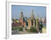 St. Basil's Cathedral and the Kremlin, Red Square, UNESCO World Heritage Site, Moscow, Russia-Simanor Eitan-Framed Photographic Print