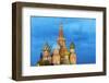 St. Basil's Cathedral lit up at night, UNESCO World Heritage Site, Moscow, Russia, Europe-Miles Ertman-Framed Photographic Print