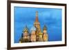 St. Basil's Cathedral lit up at night, UNESCO World Heritage Site, Moscow, Russia, Europe-Miles Ertman-Framed Photographic Print