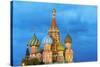 St. Basil's Cathedral lit up at night, UNESCO World Heritage Site, Moscow, Russia, Europe-Miles Ertman-Stretched Canvas