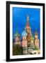 St. Basil's Cathedral lit up at night, UNESCO World Heritage Site, Moscow, Russia, Europe-Miles Ertman-Framed Photographic Print