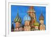 St. Basil's Cathedral lit up at night, UNESCO World Heritage Site, Moscow, Russia, Europe-Miles Ertman-Framed Photographic Print