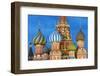 St. Basil's Cathedral lit up at night, UNESCO World Heritage Site, Moscow, Russia, Europe-Miles Ertman-Framed Photographic Print