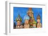 St. Basil's Cathedral lit up at night, UNESCO World Heritage Site, Moscow, Russia, Europe-Miles Ertman-Framed Photographic Print