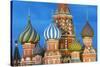 St. Basil's Cathedral lit up at night, UNESCO World Heritage Site, Moscow, Russia, Europe-Miles Ertman-Stretched Canvas
