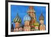 St. Basil's Cathedral lit up at night, UNESCO World Heritage Site, Moscow, Russia, Europe-Miles Ertman-Framed Photographic Print