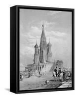 St. Basil's Cathedral, Moscow, Engraved by Turnbull, 1835 (Engraving)-Alfred Gomersal Vickers-Framed Stretched Canvas