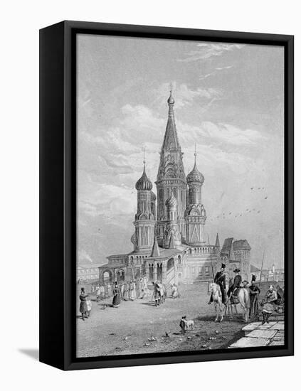 St. Basil's Cathedral, Moscow, Engraved by Turnbull, 1835 (Engraving)-Alfred Gomersal Vickers-Framed Stretched Canvas