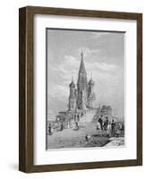 St. Basil's Cathedral, Moscow, Engraved by Turnbull, 1835 (Engraving)-Alfred Gomersal Vickers-Framed Premium Giclee Print