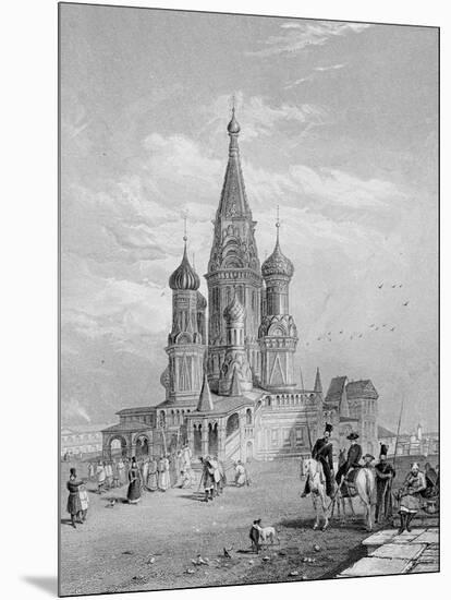 St. Basil's Cathedral, Moscow, Engraved by Turnbull, 1835 (Engraving)-Alfred Gomersal Vickers-Mounted Giclee Print