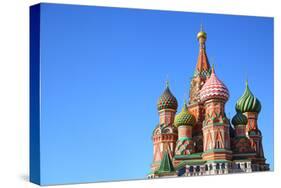 St. Basil's Cathedral on Red Square in Moscow, Russia. Copyspace at the Left.-Zoom-zoom-Stretched Canvas
