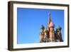 St. Basil's Cathedral on Red Square in Moscow, Russia. Copyspace at the Left.-Zoom-zoom-Framed Photographic Print